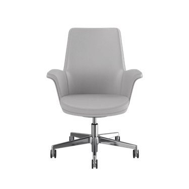Summa Chair with Upholstered Leather Back and Stone- Maribo (Chrome-Free Leather) Picture 2
