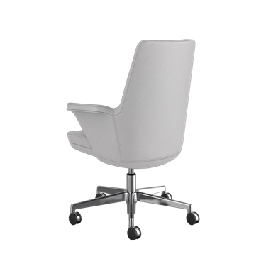 Summa Chair with Upholstered Leather Back and Stone- Maribo (Chrome-Free Leather) Picture 3