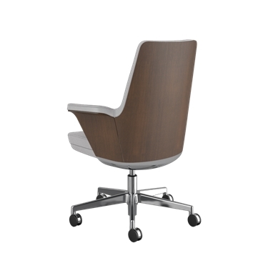 Summa Chair with Upholstered Leather Back and Stone- Maribo (Chrome-Free Leather) Picture 3